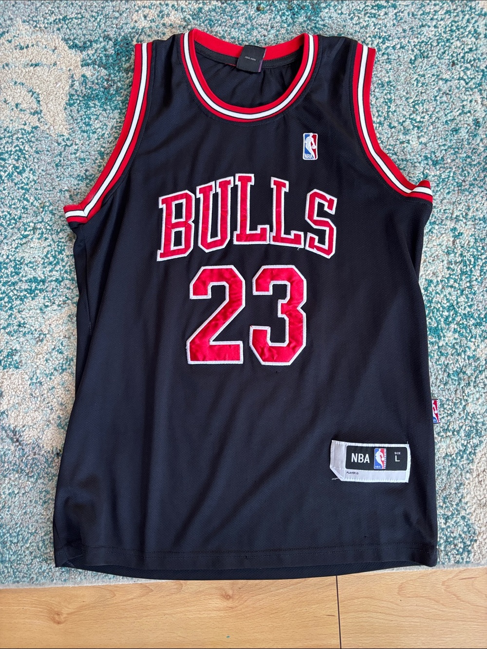 NBA Chicago Bulls Black and Red #23 Basketball Jersey